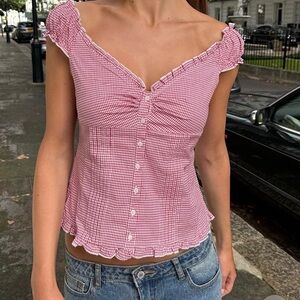 Brandy Melville | Red Gingham Top